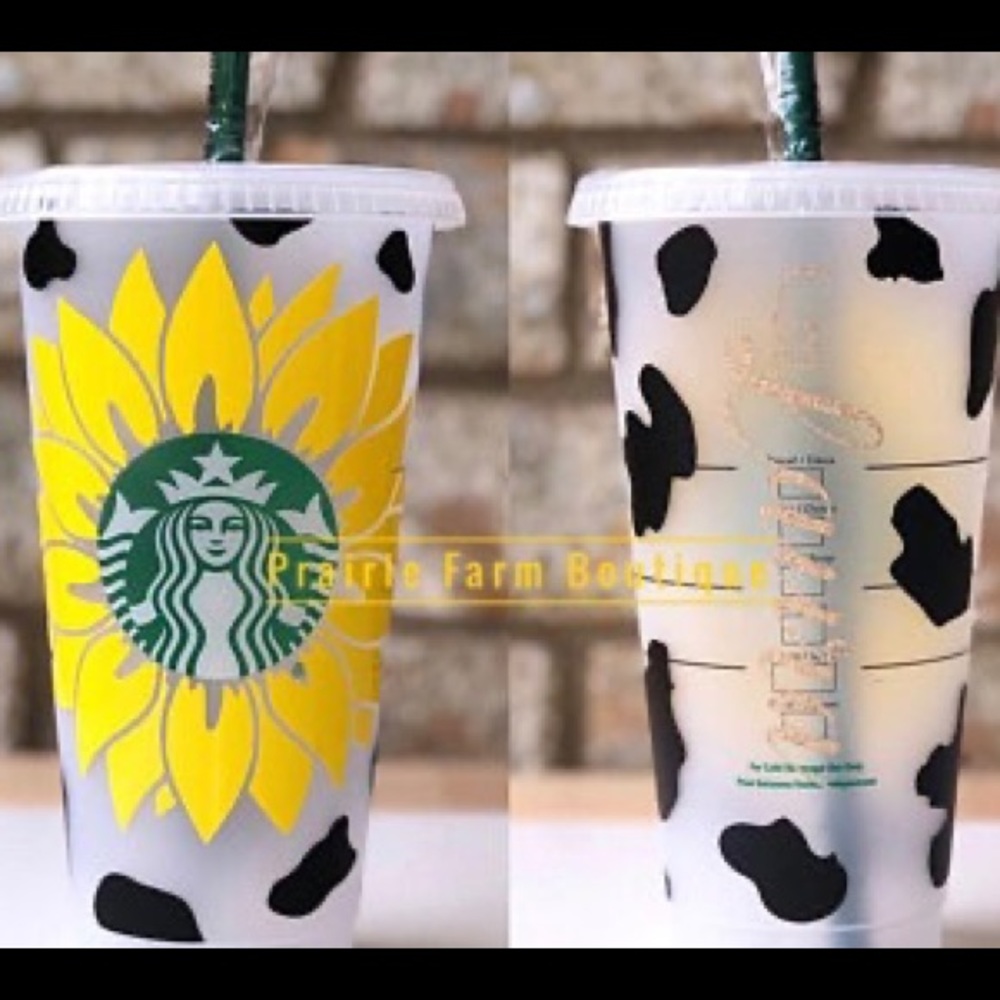 Starbucks Reusable Sunflower Cow Cup